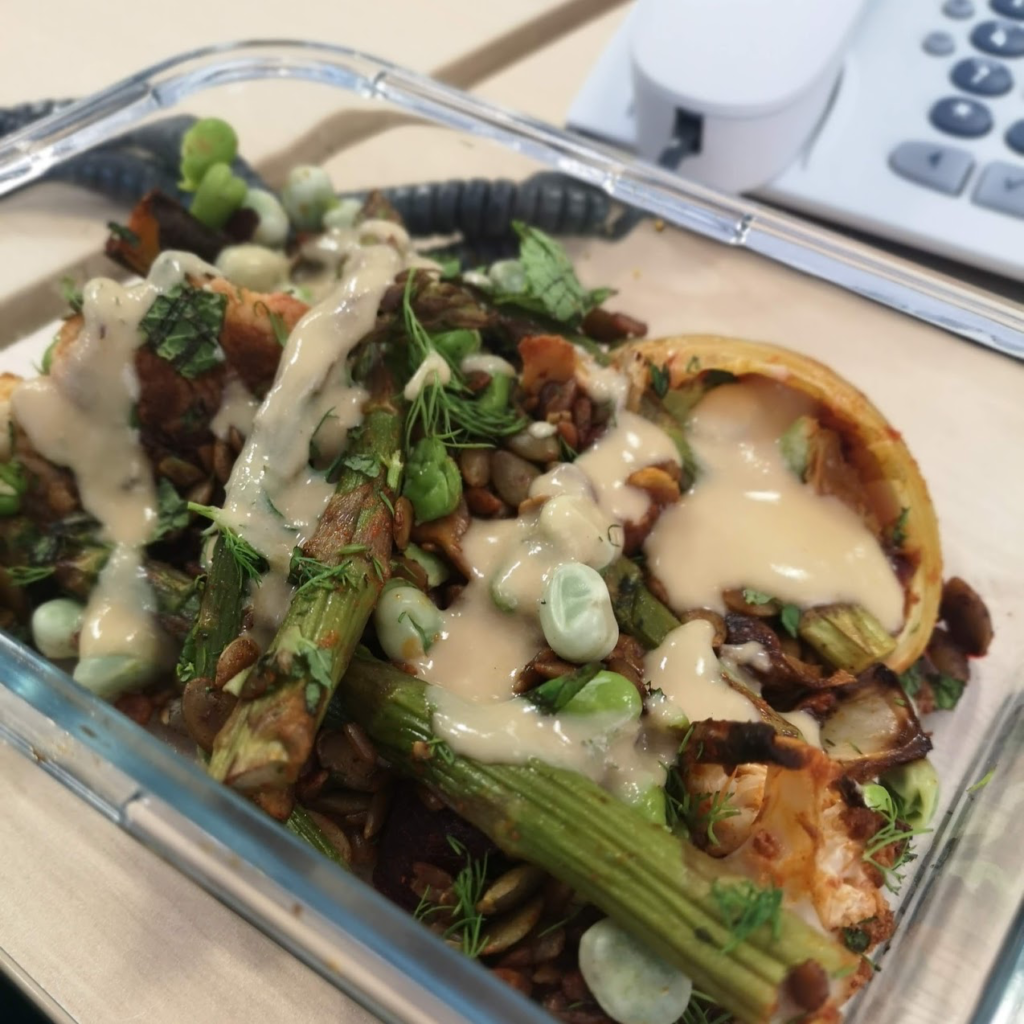 Proof that the salad travels well.
